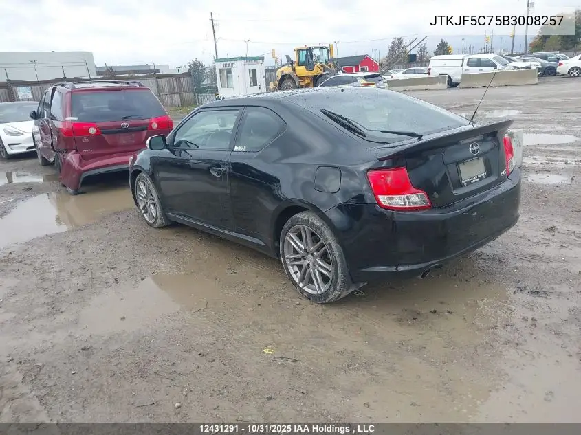 JTKJF5C75B3008257 2011 Scion Tc
