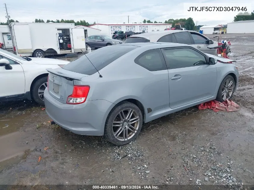 2013 Scion Tc VIN: JTKJF5C7XD3047946 Lot: 40339461