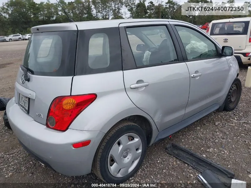 JTKKT624940072350 2004 Scion Xa