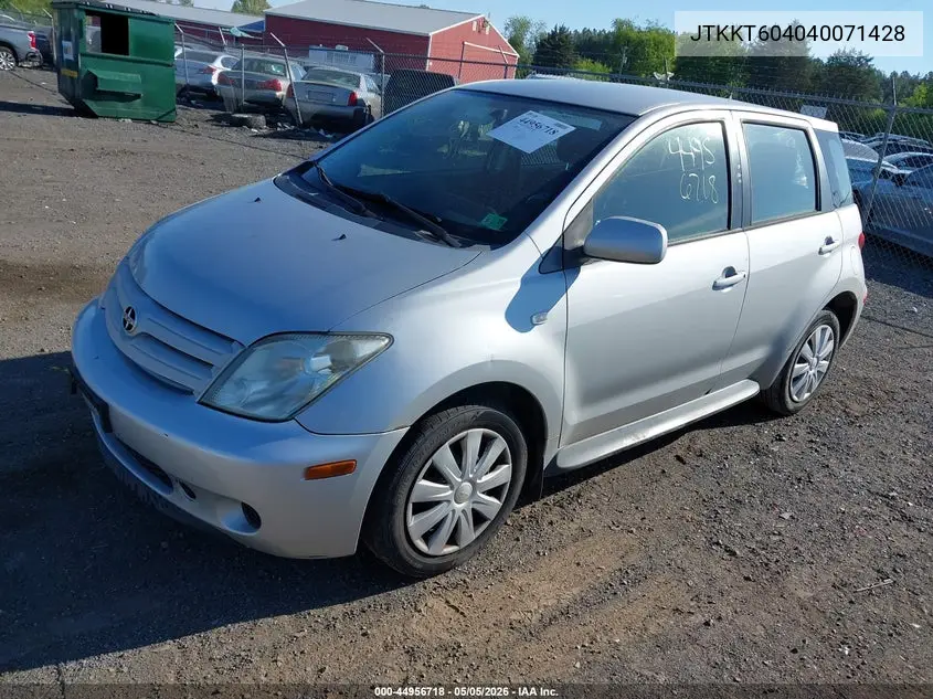 JTKKT604040071428 2004 Scion Xa