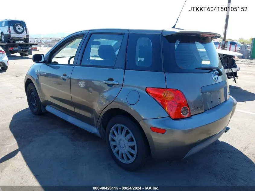 2005 Scion Xa VIN: JTKKT604150105152 Lot: 40428115