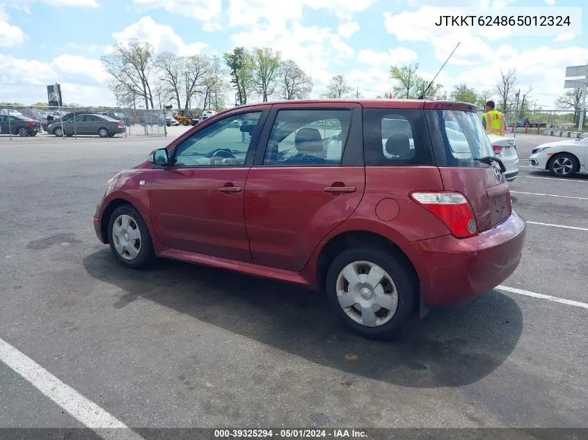 2006 Scion Xa VIN: JTKKT624865012324 Lot: 39325294