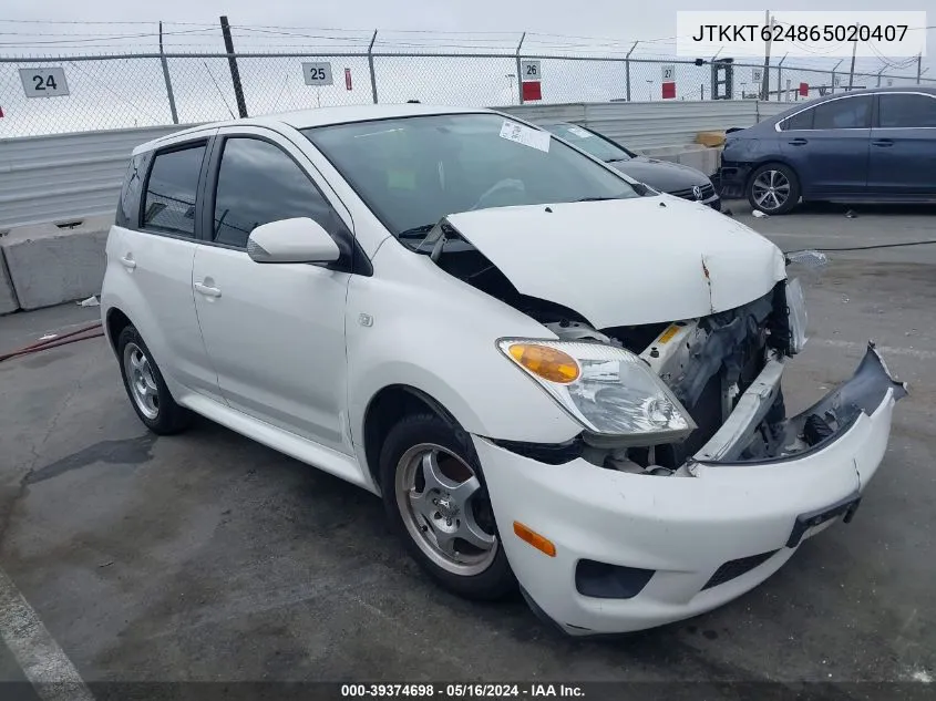 2006 Scion Xa VIN: JTKKT624865020407 Lot: 39374698