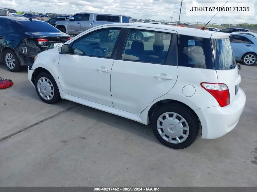 2006 Scion Xa VIN: JTKKT624060171335 Lot: 40217462