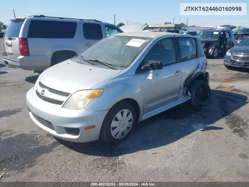 2006 Scion Xa VIN: JTKKT624460160998 Lot: 40235283