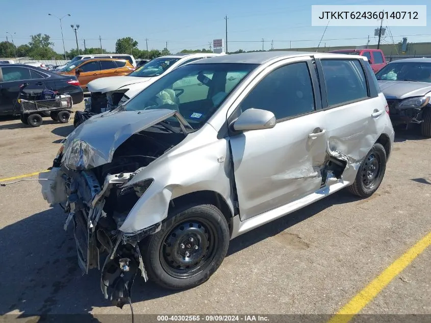 2006 Scion Xa VIN: JTKKT624360140712 Lot: 40302565