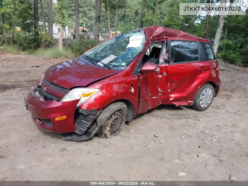 2006 Scion Xa VIN: JTKKT604X60167070 Lot: 40413034