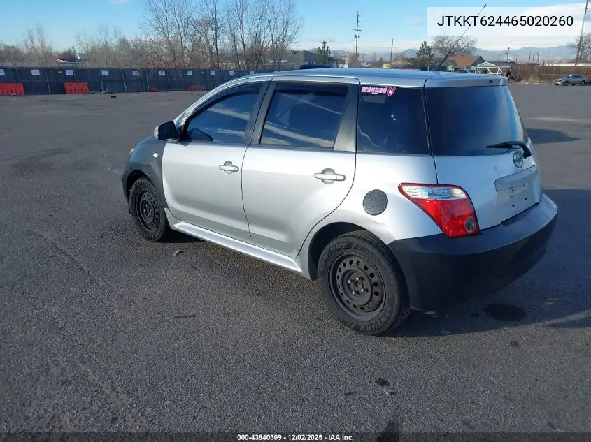 JTKKT624465020260 2006 Scion Xa