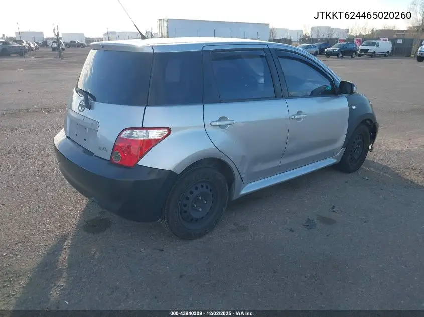 JTKKT624465020260 2006 Scion Xa