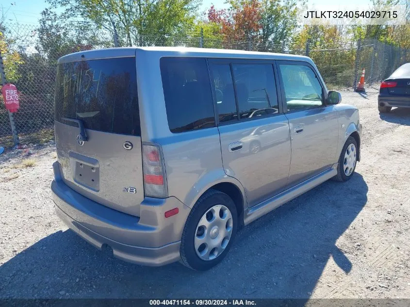 JTLKT324054029715 2005 Scion Xb Xb