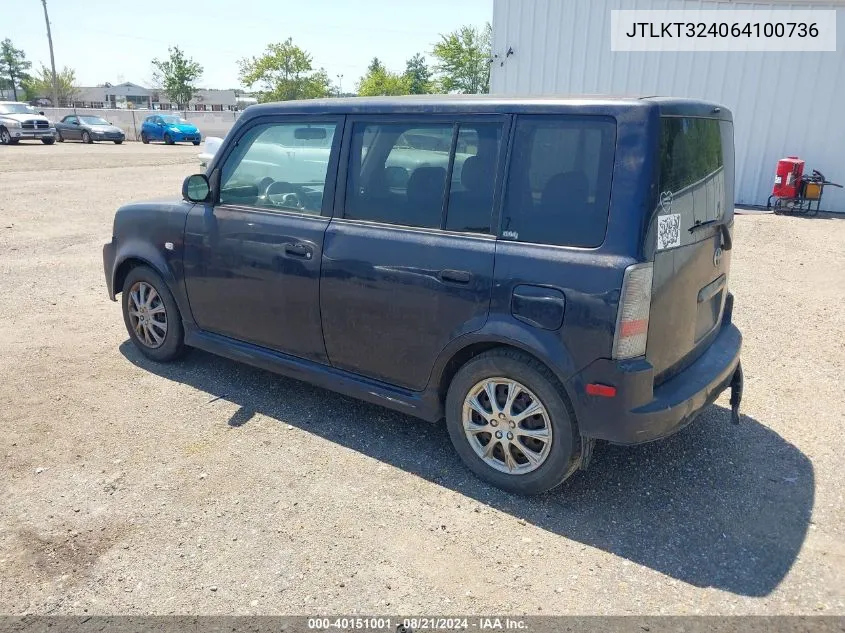 JTLKT324064100736 2006 Scion Xb