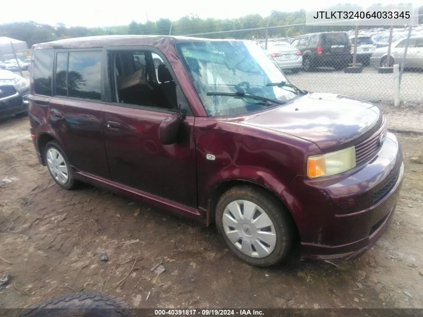 JTLKT324064033345 2006 Scion Xb