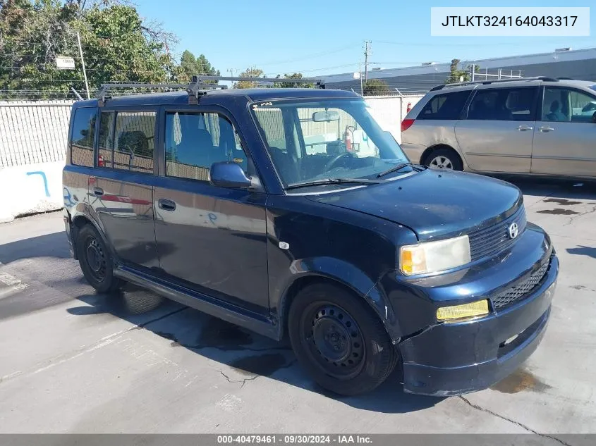 JTLKT324164043317 2006 Scion Xb