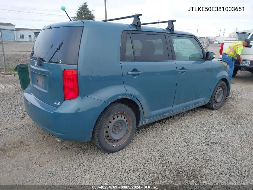 JTLKE50E381003651 2008 Scion Xb