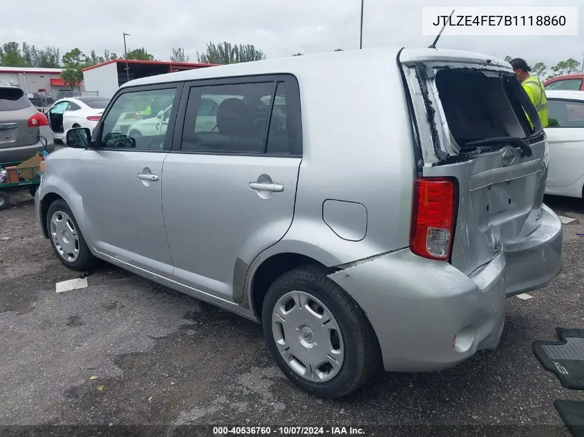 2011 Scion Xb Base (Retail Orders Only) (A4) VIN: JTLZE4FE7B1118860 Lot: 40536760