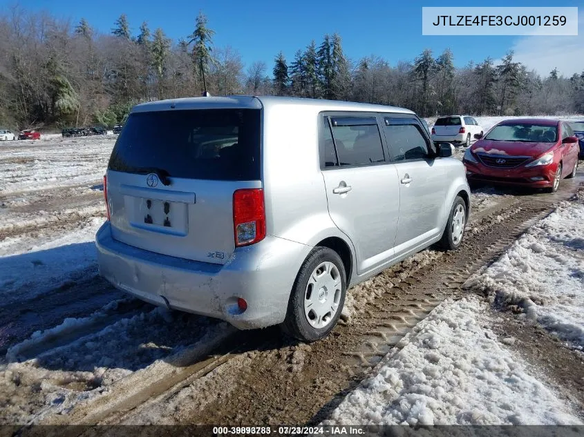 2012 Scion Xb VIN: JTLZE4FE3CJ001259 Lot: 39893783