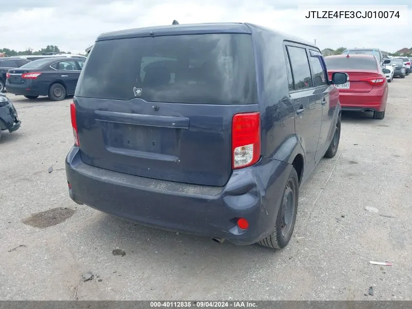 JTLZE4FE3CJ010074 2012 Scion Xb