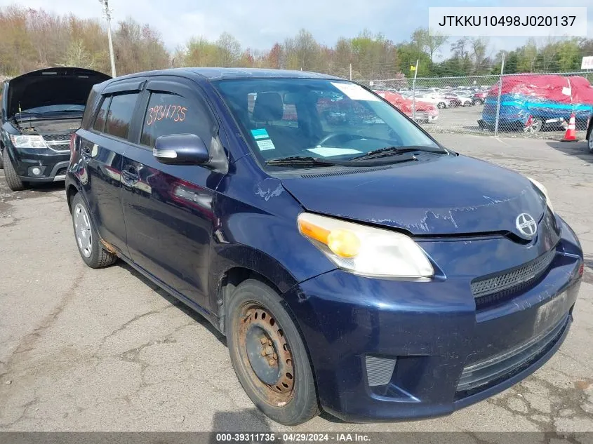 2008 Scion Xd VIN: JTKKU10498J020137 Lot: 39311735