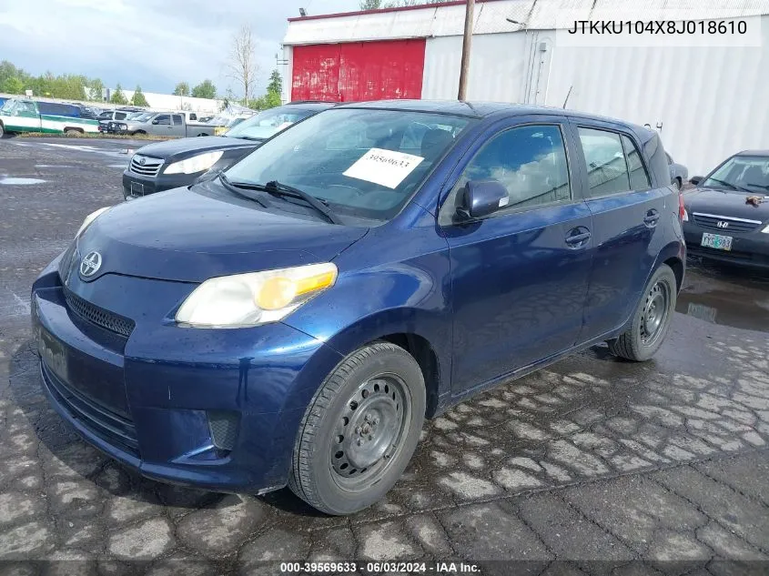 2008 Scion Xd VIN: JTKKU104X8J018610 Lot: 39569633