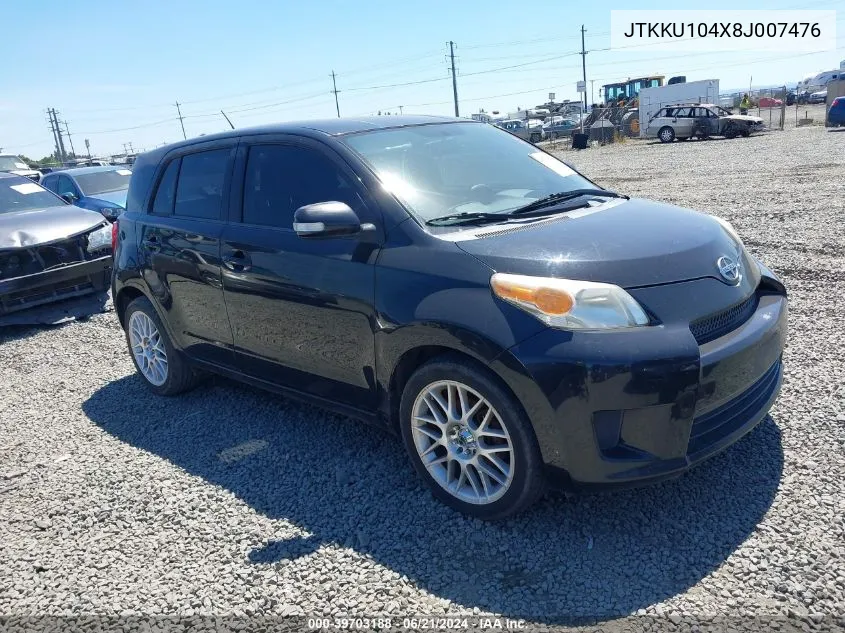 2008 Scion Xd VIN: JTKKU104X8J007476 Lot: 39703188