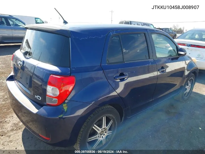 2008 Scion Xd VIN: JTKKU10458J008907 Lot: 39705836