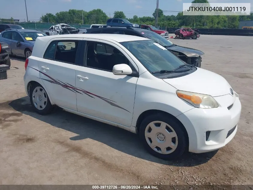 2008 Scion Xd VIN: JTKKU10408J001119 Lot: 39712726