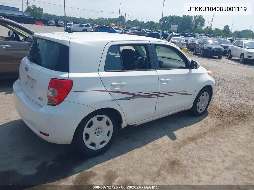 JTKKU10408J001119 2008 Scion Xd