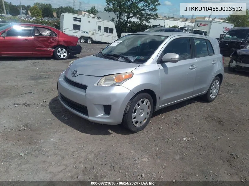 2008 Scion Xd VIN: JTKKU10458J023522 Lot: 39721636