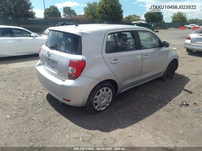 2008 Scion Xd VIN: JTKKU10458J023522 Lot: 39721636