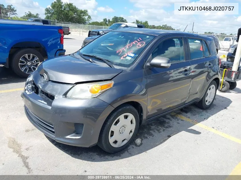 2008 Scion Xd VIN: JTKKU10468J020757 Lot: 39739911