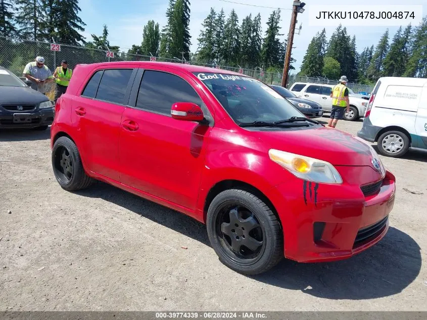 2008 Scion Xd VIN: JTKKU10478J004874 Lot: 39774339