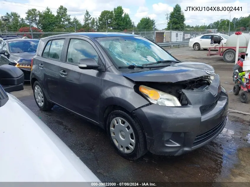 2008 Scion Xd VIN: JTKKU104X8J002441 Lot: 39822000