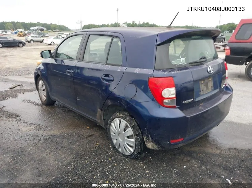 2008 Scion Xd VIN: JTKKU10408J000133 Lot: 39897043