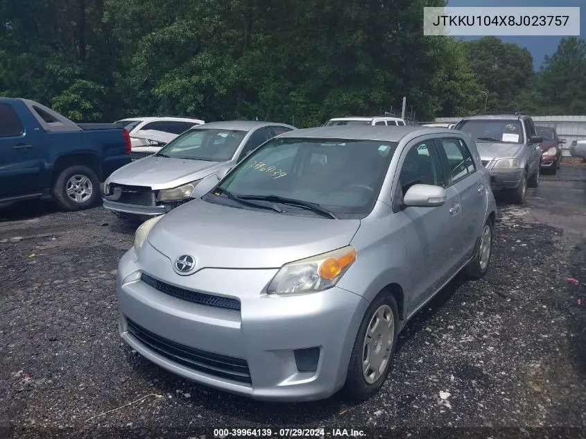 2008 Scion Xd VIN: JTKKU104X8J023757 Lot: 39964139