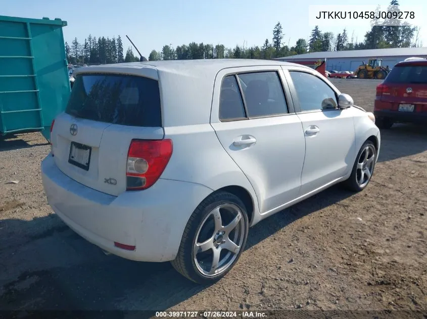 2008 Scion Xd VIN: JTKKU10458J009278 Lot: 39971727