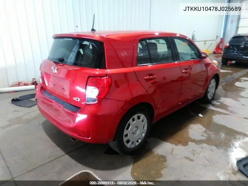 2008 Scion Xd VIN: JTKKU10478J025689 Lot: 39989313