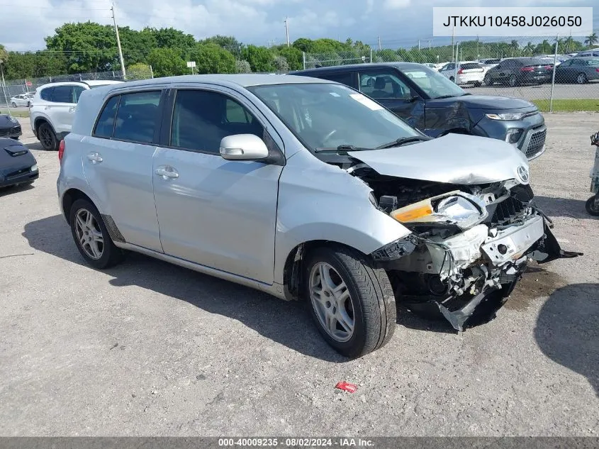 2008 Scion Xd VIN: JTKKU10458J026050 Lot: 40009235