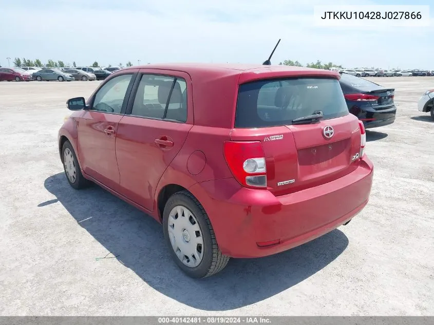 2008 Scion Xd VIN: JTKKU10428J027866 Lot: 40142481