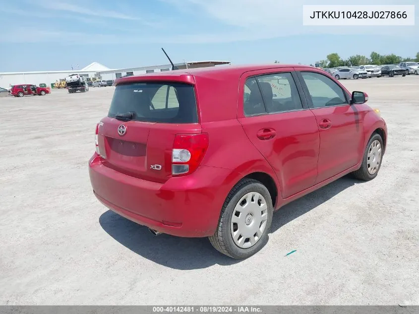 2008 Scion Xd VIN: JTKKU10428J027866 Lot: 40142481