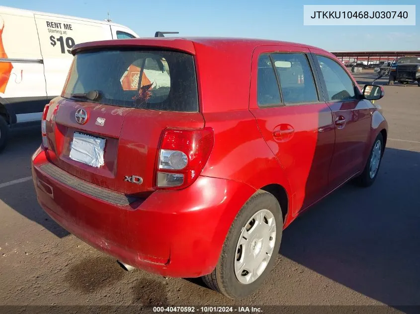 2008 Scion Xd VIN: JTKKU10468J030740 Lot: 40470592