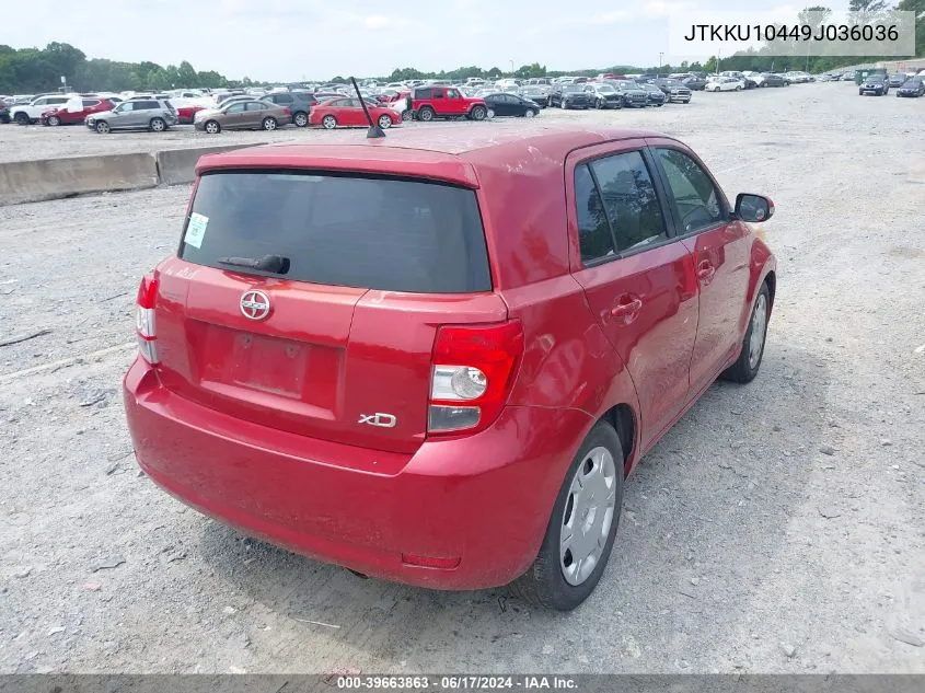 2009 Scion Xd VIN: JTKKU10449J036036 Lot: 39663863