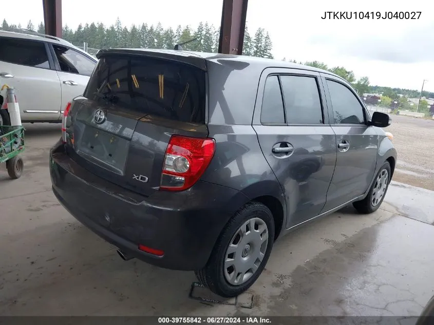 2009 Scion Xd VIN: JTKKU10419J040027 Lot: 39755842