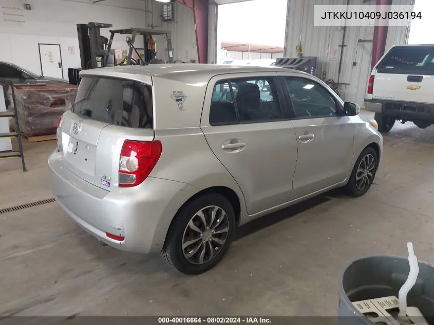 2009 Scion Xd VIN: JTKKU10409J036194 Lot: 40016664