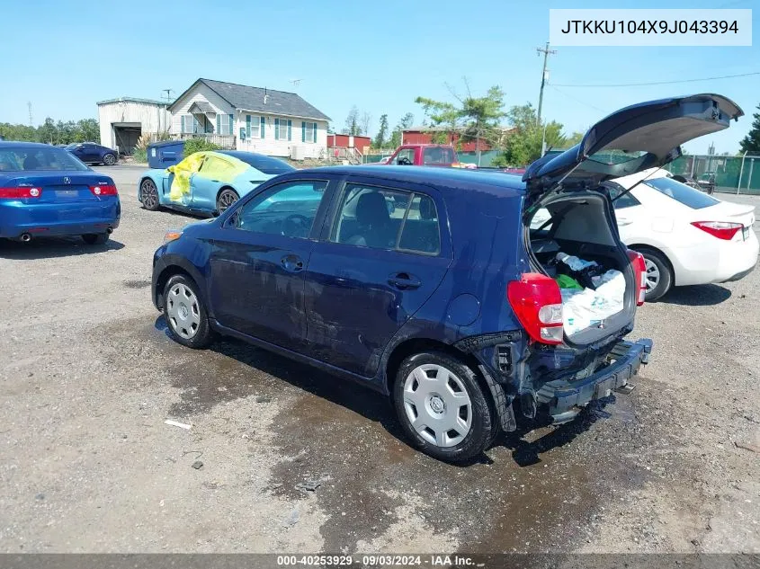 2009 Scion Xd VIN: JTKKU104X9J043394 Lot: 40253929