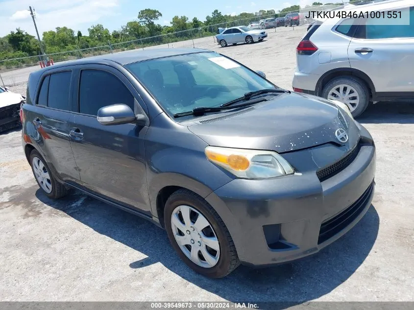 2010 Scion Xd VIN: JTKKU4B46A1001551 Lot: 39549673