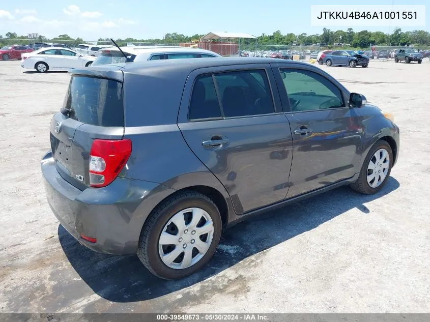 2010 Scion Xd VIN: JTKKU4B46A1001551 Lot: 39549673