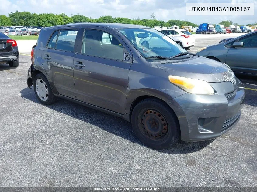 2010 Scion Xd VIN: JTKKU4B43A1005167 Lot: 39793455