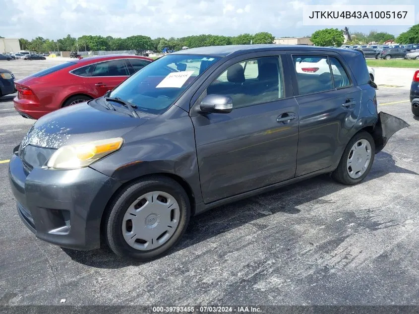 2010 Scion Xd VIN: JTKKU4B43A1005167 Lot: 39793455