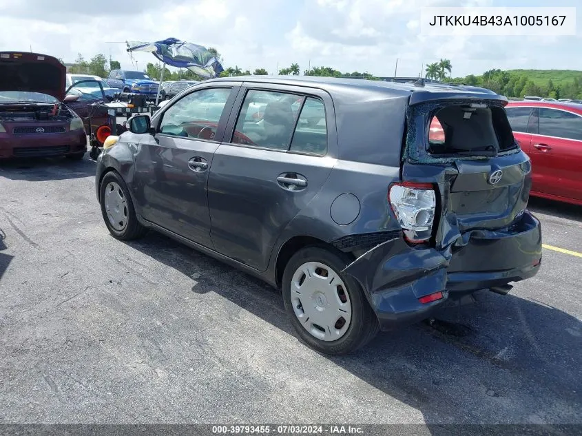 2010 Scion Xd VIN: JTKKU4B43A1005167 Lot: 39793455