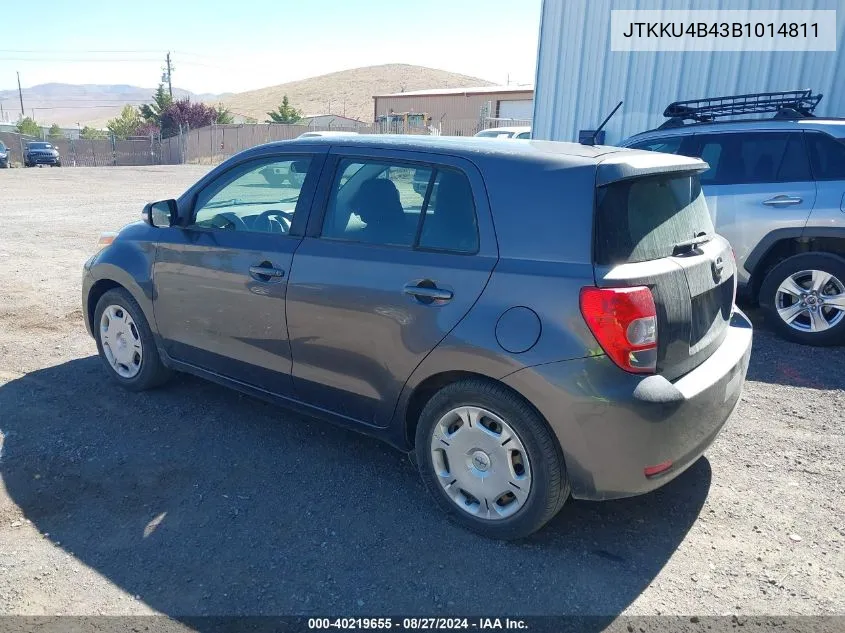 2011 Scion Xd VIN: JTKKU4B43B1014811 Lot: 40219655